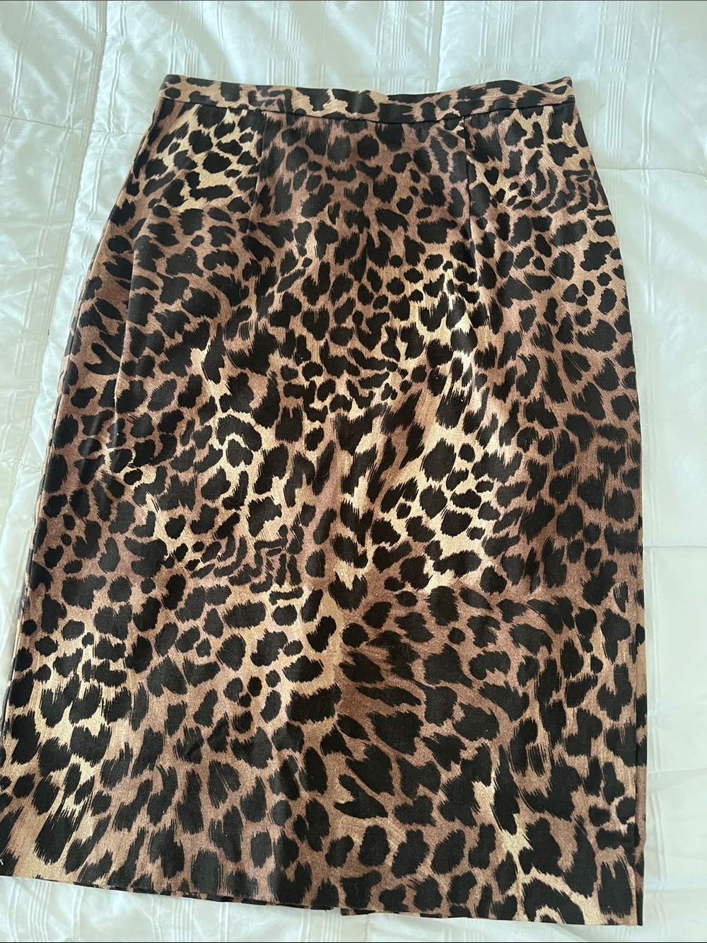Michael Kors Leopard-Print Pencil Skirt in Brown and Black size 2